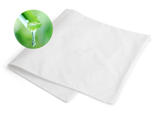 Aloe Vera Pillow Cover - 100% Cotton, Sooth your skin, protect your pillow