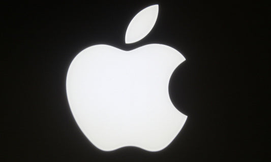 apple electronic logo black and white