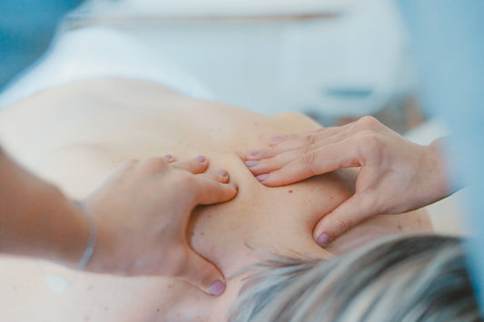 women getting neck massage
