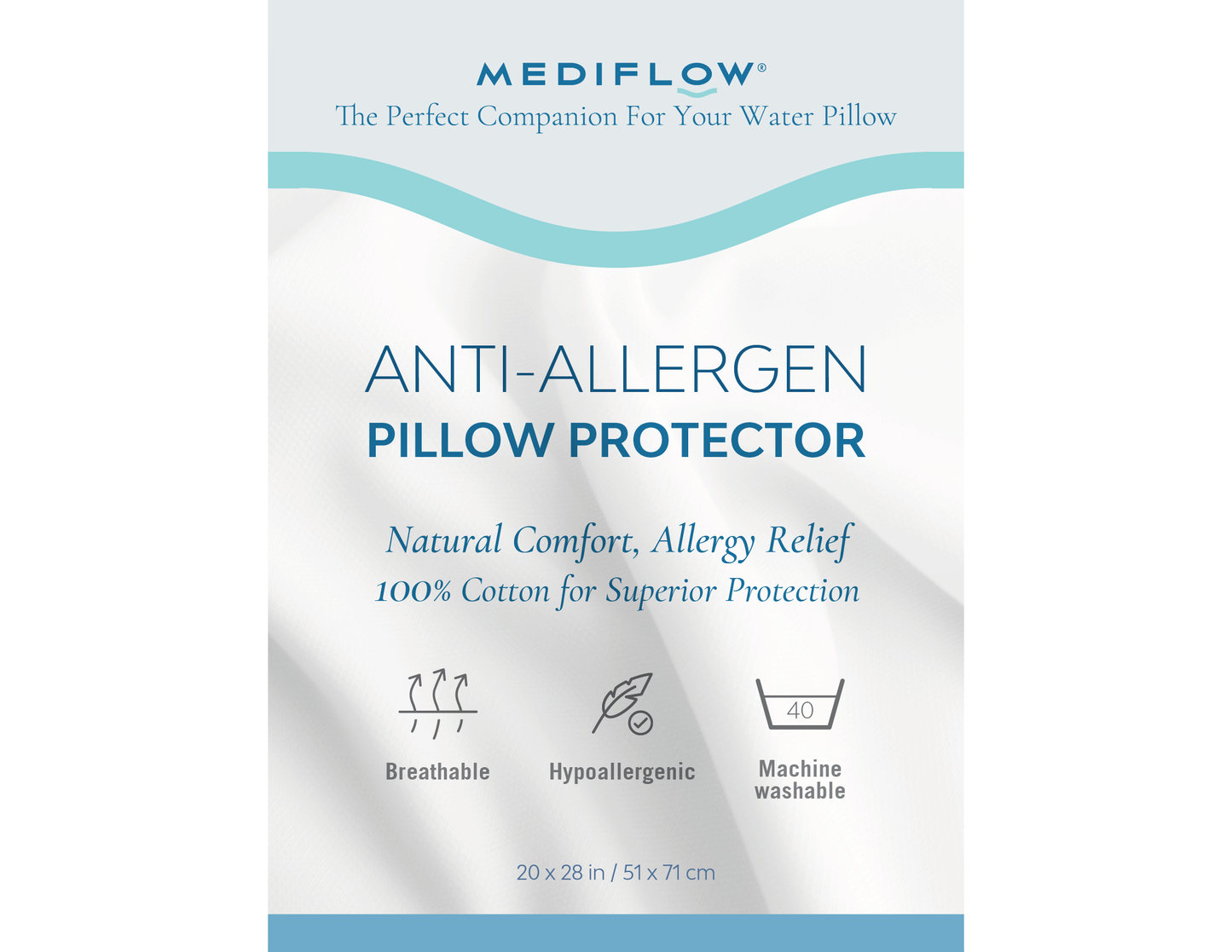 Anti Allergen Pillow Covers Protector The Water Pillow by
